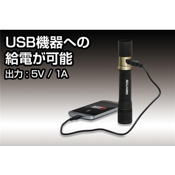 GENTOS LEDフラッシュライト レクシード【懐中電灯/明るい/USB充電式