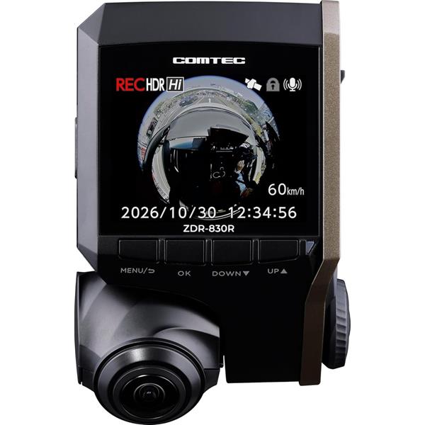 コムテック 360°前方1力メラドライブレコ一ダ一 ZDR-830R | ノジマ