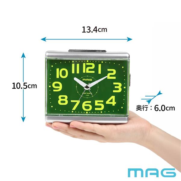 MAG 目覚まし時計[連続秒針/電子音アラーム/ライト/スヌーズ/集光文字