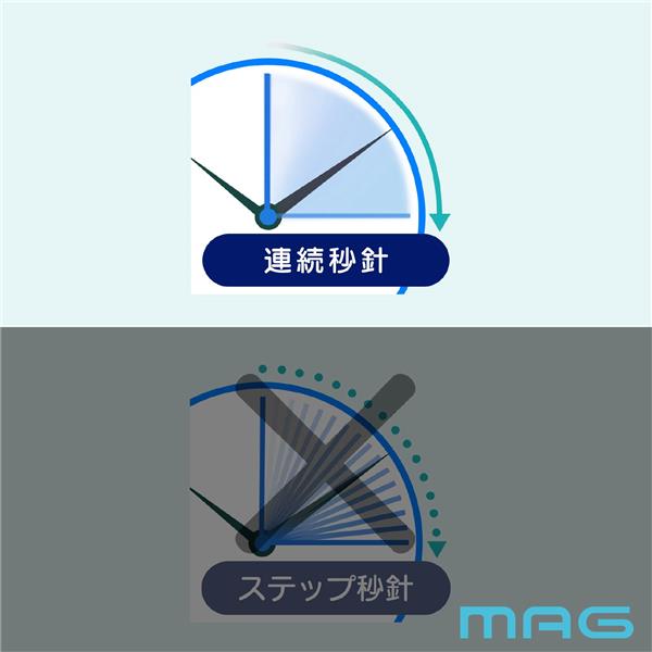 MAG 目覚まし時計[ベル音アラーム/スヌーズ/ライト/連続秒針] T806SMZ