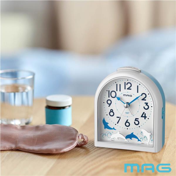 MAG 目覚まし時計[電子音アラーム/スヌーズ/ライト/連続秒針] T807WHZ