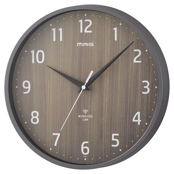 MAG 無線LAN掛時計[直径約30㎝/WI-FI/連続秒針] W818DGYZ | ノジマ