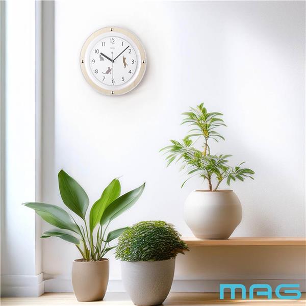 MAG 掛時計[猫/連続秒針] W827NZ | ノジマオンライン