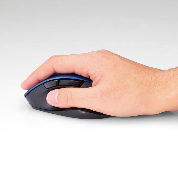 【新品】ELECOM エレコム ULTIMATE BLUE ワイヤレスマウス L エレコム Ultimate Blueマウス/DUALシリーズ/ハードウェアマ M