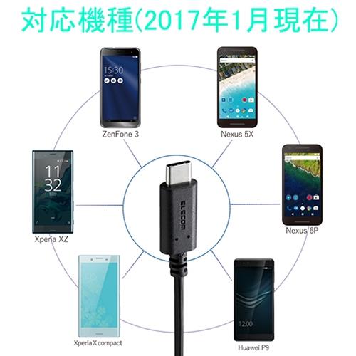ELECOM スマートフォン用USBケーブル/USB2.0準拠(A-C)/1.0m