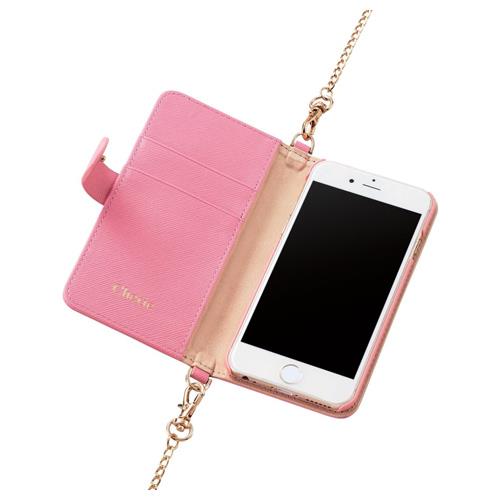 Elecom お洒落 Pm A15plfstnpn Iphone 6s用 ソフトレザーネックストラップ パステルピンク