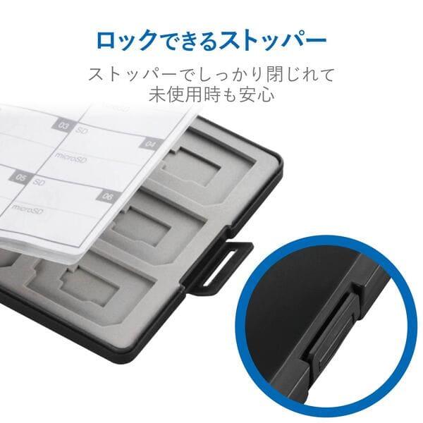 ELECOM メモリカードケース インデックス台紙付キ SD12枚+microSD12枚