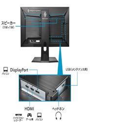 【美品】Giga Caysta モニター LCD-GD241JD/S3 LCD-GD241JD/S3 | 180Hz対応23.8型G-SYNC Compatible認定