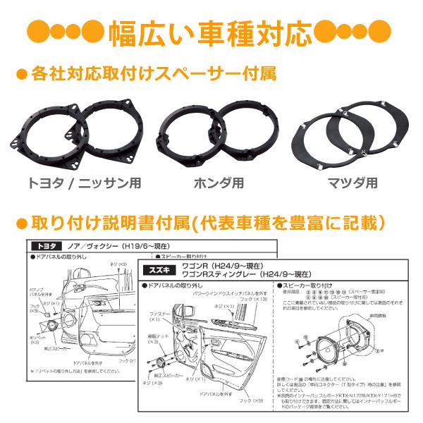 ALPINE アルパイン / STE-G160S + KTX-Y175B　セパレートスピーカー+インナーバッフルセット