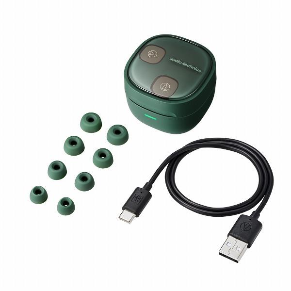 SQ1TW2 NC ワイヤレスイヤホン グリーン　新品、未開封、未使用 オーディオテクニカ イヤホン[ワイヤレス(左右分離)/Bluetooth/ノイズ