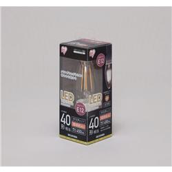 アイリスオーヤマ LEDフィラメント電球 E12タイプ40形相当 電球色 非調