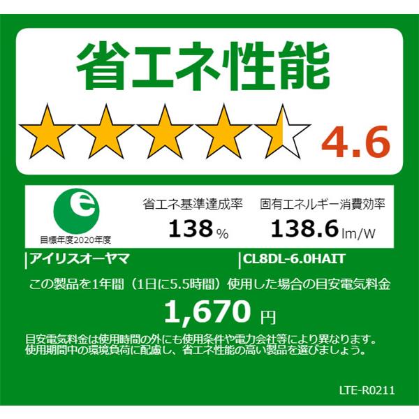 IRIS CL8DL-60HAIT LEDシーリングライト 8畳調色 スマートスピーカー