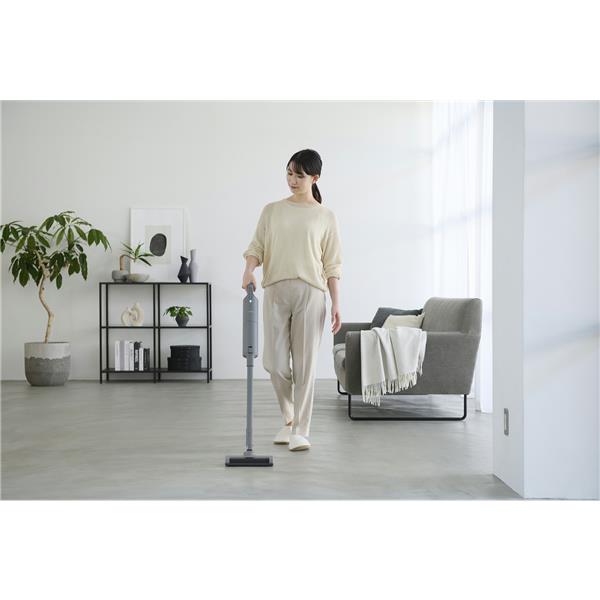 充電式紙パックスティッククリーナー【軽量1.5kg/スタンド付き/静電気