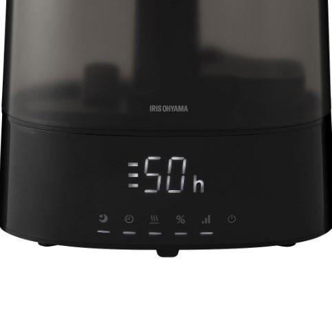 アイリスオーヤマ 上給水超音波ハイブリッド加湿器[550ml/h/ブラック