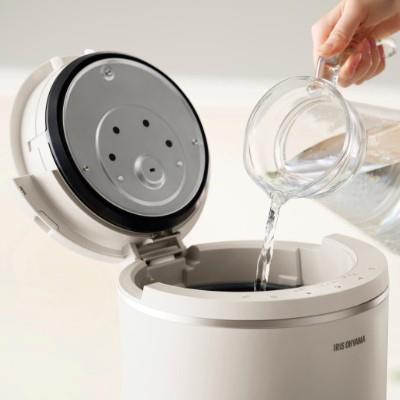 アイリスオーヤマ スチーム式加湿器 400ml 丸洗い モカ KHM-MHU401-C