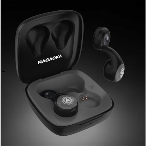 NAGAOKA オープンイヤーイヤフォン NRING30-PBK | ノジマオンライン