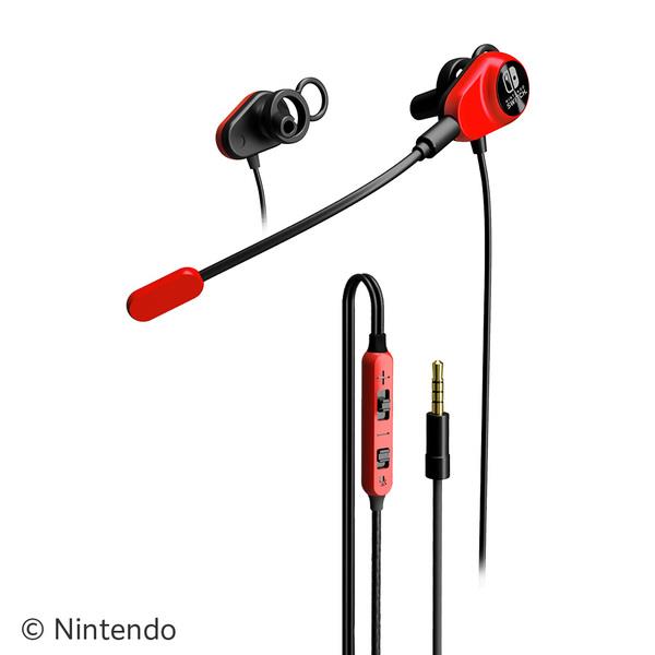 Switch】 デュアルダクトゲーミングイヤホン レッド | ノジマオンライン