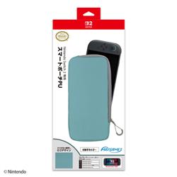 【Switch2】 スマートポーチPU　デニムブルー×グレー