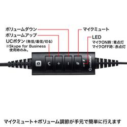 サンワサプライ ヘッドセット【ノイズキャンセリング付き/USB/片耳