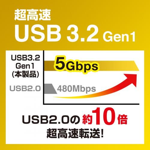 SANWA SUPPLY ADR-3SDUBKN USB3.2 Gen1 SDカードリーダー