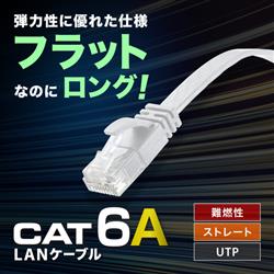 サンワサプライ カテゴリ6AフラットLANケーブル(ホワイト・30m) サンワサプライ カテゴリ6AフラットLANケーブル（ホワイト・30m） KB