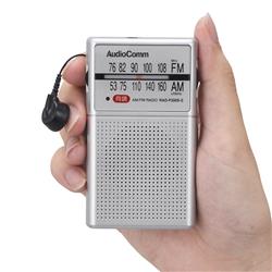 オーム電機 AudioComm_イヤホン巻き取りポケットラジオ［ AM・FM