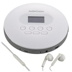 オーム電機 AudioComm_ポータブルCDプレーヤー［液晶表示/音飛び防止