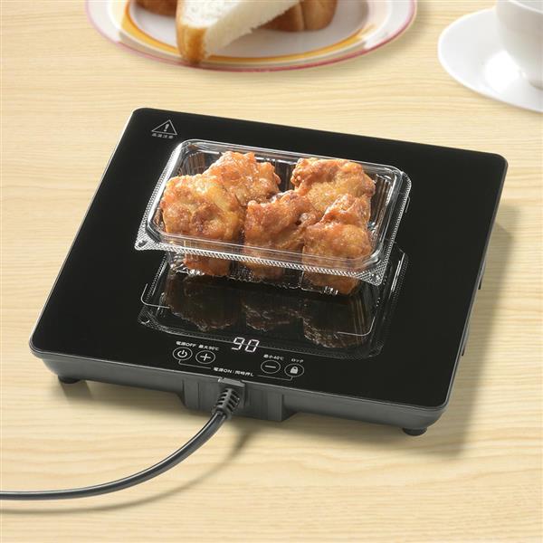 オーム電機 保温プレート 保温専用 40～90℃ ブラック[1枚タイプ