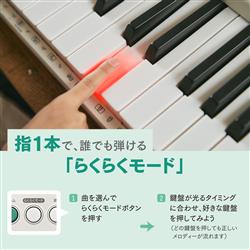 CASIO LK-530 光ナビゲーションキーボード【200曲内蔵/らくらくモード/ステップアップレッスン/マイク付/Bluetooth対応/ホワイト×グリーン】  | ノジマオンライン