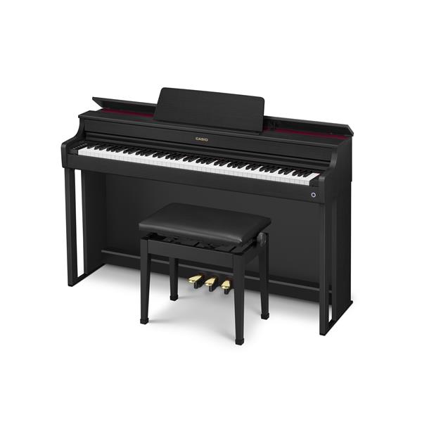 CELVIANO（セルヴィアーノ） 電子ピアノ(ブラックウッド調) 高低自在椅子＆ヘッドホン＆譜集付き CASIO AP-470BK 電子ピアノ CASIO AP-460BK 2015年製 中古 椅子付き セルヴィアーノ