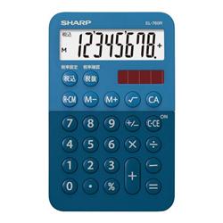SHARP デザイン電卓 12桁 ミニミニナイスサイズタイプ ブルー系 EL