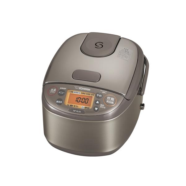 ZOJIRUSHI NPGL05-XT 小容量IH炊飯ジャー【3合炊き/「うるつや保温」30時間保温/厚釜1.7ｍｍ/無洗米コース/ステンレスブラウン】  | ノジマオンライン