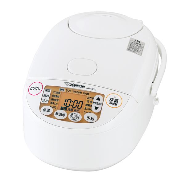 ZOJIRUSHI NW-VE10-WA IH炊飯ジャー【豪熱沸とうIH/5.5合/黒まる厚釜 ...