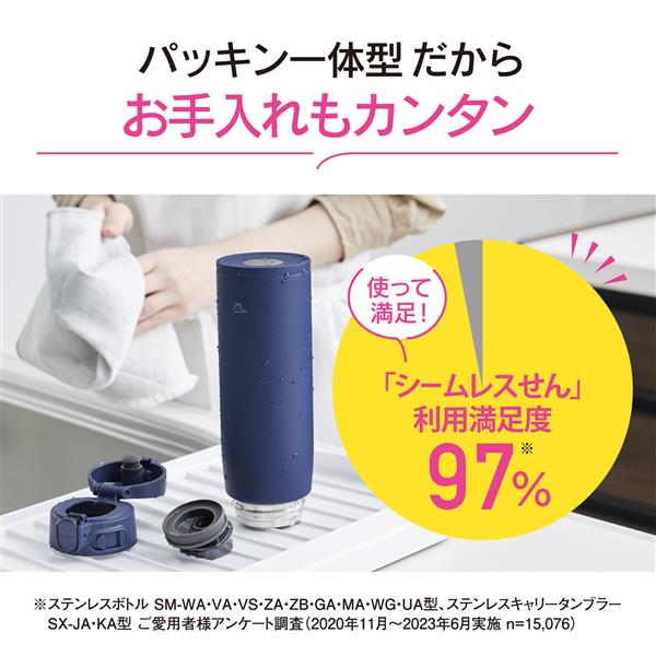 象印マホービン ステンレスマグ[720ml/ソフトブラック] SM-VB72-BM