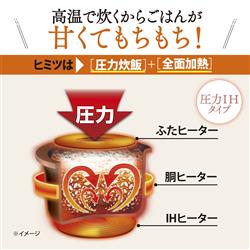 象印マホービン 圧力IH炊飯ジャー 3合炊き 700W スレートブラック