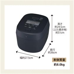 象印マホービン 圧力IH炊飯ジャー 炎舞炊き ［1升/スレートブラック