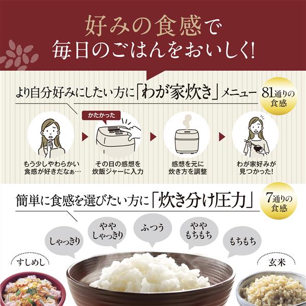 象印マホービン 圧力IH炊飯ジャー 豪熱大火力 ［5.5合/スレート