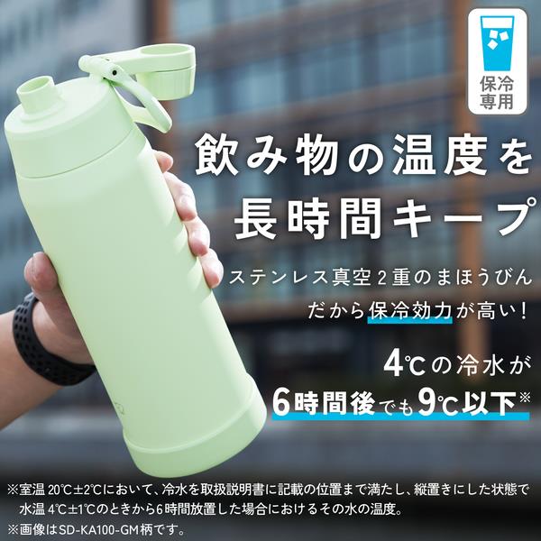 象印 ステンレスクールボトル 600ml シームレスせん ライトグリーン