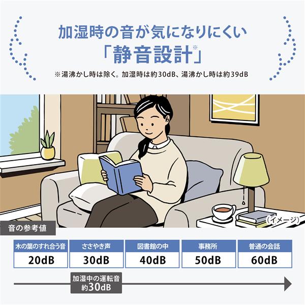 象印 加湿器［容量4.0L/加湿能力480mL/h/ホワイト］ EEDG50-WA
