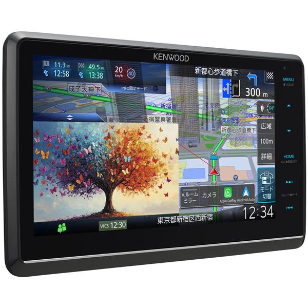 KENWOOD 8V型ナビ/地デジ/DVD対応/スマホ連携/フローティング MDV