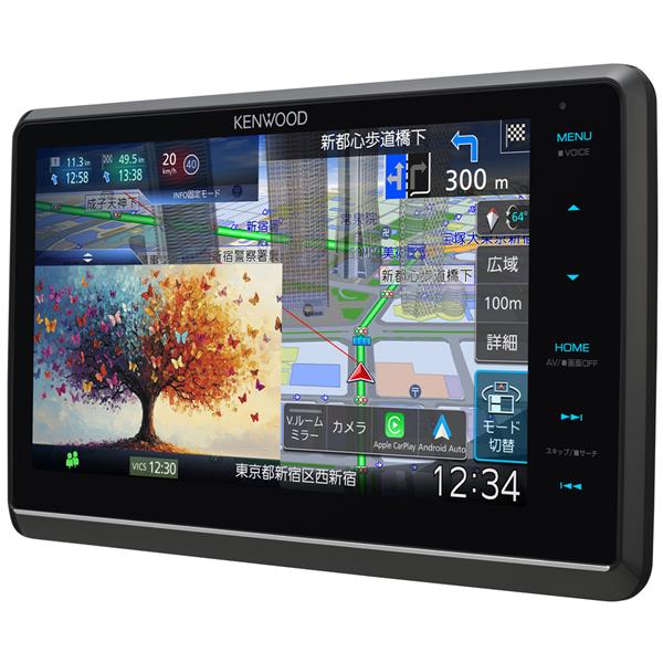 KENWOOD 8V型ナビ/地デジ/DVD対応/スマホ連携/フローティング MDV