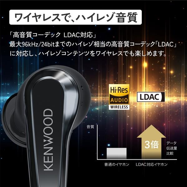 KENWOOD ワイヤレスイヤホン GLASS Core [ノイズキャンセリング/ガラス