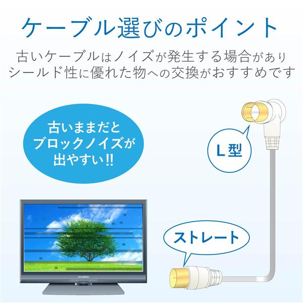 DX ANTENNA 2JW2SLS-B テレビ接続ケーブル(2m)[2K・4K・8K対応] | ノジマオンライン