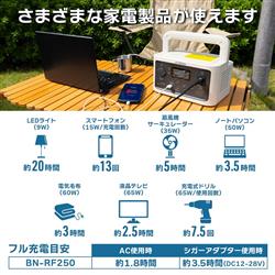 Victor ポータブル電源【充電池容量 256Wh/80000mAh】 BN-RF250
