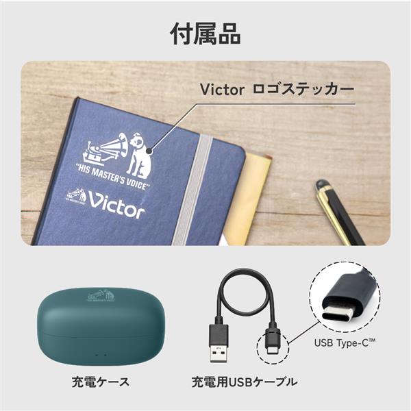 Victor HA-NP1T-B ワイヤレスイヤホン[イヤーカフスタイル
