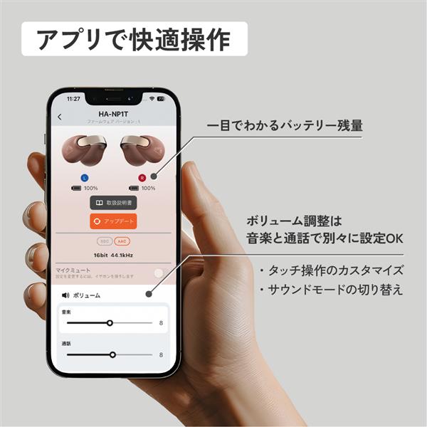 Victor HA-NP1T ワイヤレスイヤホン　マルーン 完全ワイヤレスイヤホン マルーン HA-NP1T-T [ワイヤレス(左右