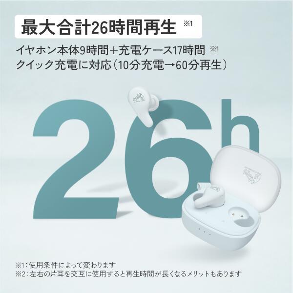 Victor ワイヤレスイヤホン ノイズキャンセリング ホワイト HA-A22T-W