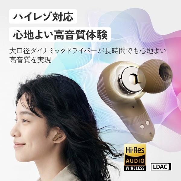 Victor ワイヤレスイヤホン ノイズキャンセリング チャコールブラック