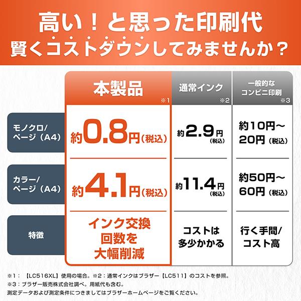 ブラザー プリンター ブラザー A4大容量インクジェット複合機 MFC