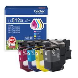 �y�����zLC512XL-4PK�C���N�J�[�g���b�W4�F�p�b�N�u���b�N�V�A���}�[���^�C�G���[��e�� LC512XL-4PK